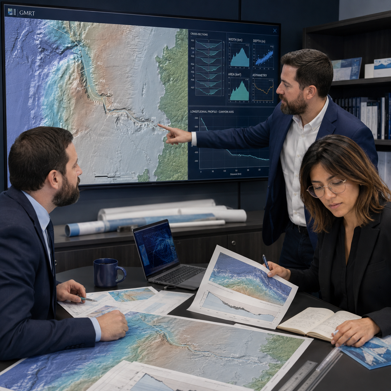 Investigación sobre geomorfología submarina